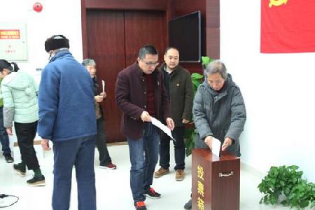 图为党员有序投票